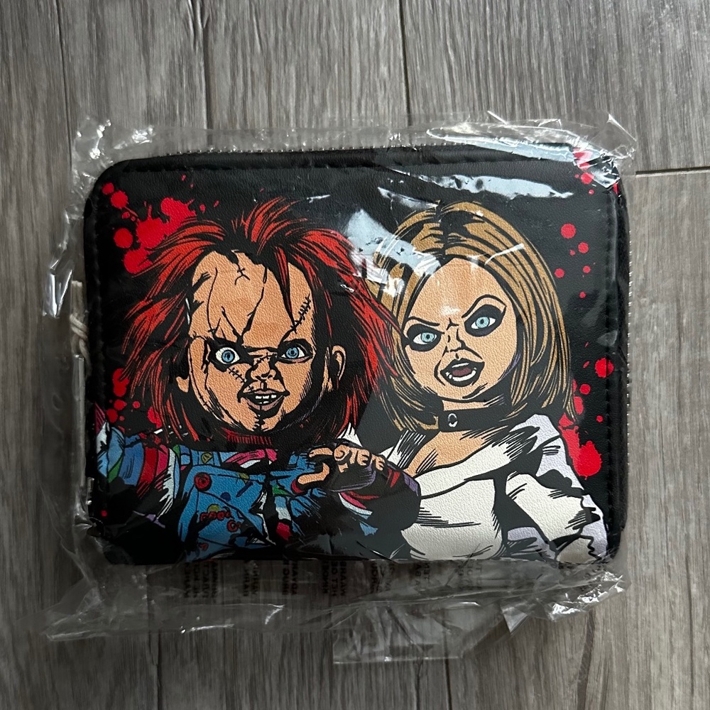 BRAND NEW Child's Play LOUNGEFLY Bride of Chucky Zip Around Wallet